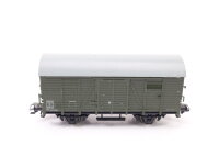 Piko H0 gedeckter Güterwagen Tonnendach schwarz 438 745 SNCF NEM / AC