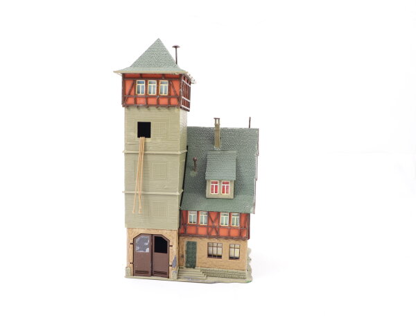 Vollmer H0 20817 Gebäude Fachwerk Feuerwehr Spritzenhaus m. Schlauchturm /gebaut