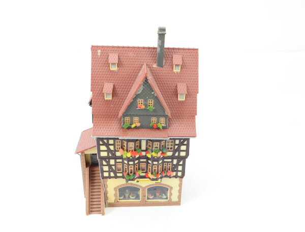 Faller H0 939 Gebäude Fachwerkhaus mit Blumengeschäft Inneneinrichtung / Licht