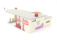 Faller H0 B-217 Gebäude Tankstelle "BP"  Verkaufsraum und Werkstatt gebaut