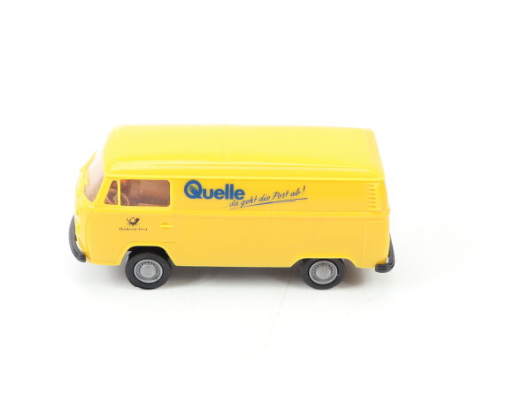 Brekina H0 Modellauto VW T1 Kasten "Deutsche Post/Quelle Lieferdienst" gelb 1:87
