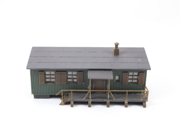 Spur H0 Gebäude Bauhütte Baracke / gebaut