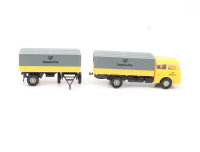 Permot H0 00105 Modellauto LKW Skoda S 706 RT Pritschen-Lastzug " Deutsche Post"