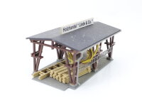 Auhagen H0 Gebäude Holzlager Holzhandel Linde / Licht