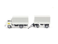 s.e.s. ? H0 Modellauto LKW IFA W 50L Pritschen-Lastzug  Bautruppfahrzeug "DBP"