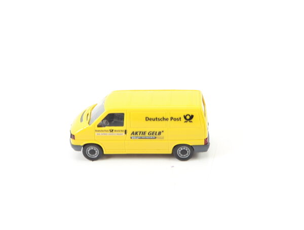 Herpa H0 Modellauto PKW VW Caravelle Transporter "Deutsche Post/Aktie Gelb" 1:87