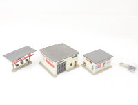 Spur H0 Gebäude Tankstellengebäude mit Auto Wäsche "Esso" Tankstelle