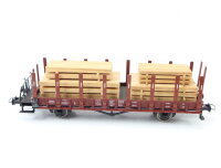 Roco H0 46481 Güterwagen Niederbordwagen Rungenwagen 28 651 braun DR / NEM AC