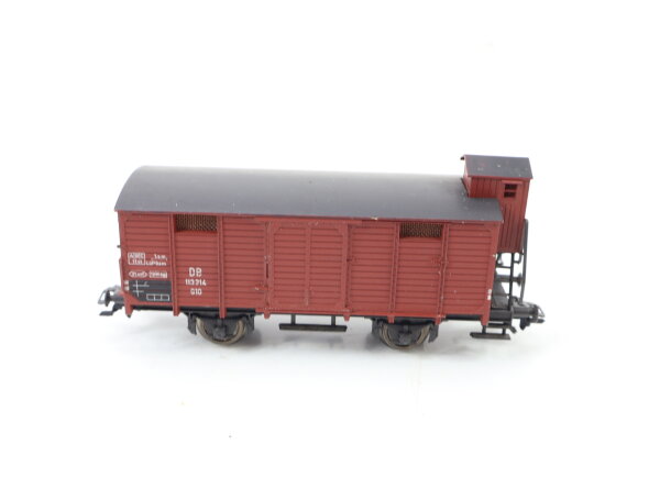 Liliput H0 gedeckter Güterwagen mit Bremserhäuschen 113 214 DB / NEM / AC