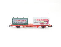 Märklin H0 47702 Güterwagen Containertragwagen " Bayer Makrolon" / NEM / OVP