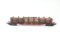 Märklin H0 47711 Güterwagen Rungenwagen mit Holzladung 3011-1 DB / NEM / OVP