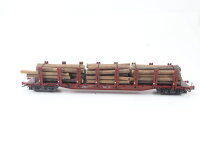Märklin H0 47711 Güterwagen Rungenwagen mit Holzladung 3011-1 DB / NEM / OVP