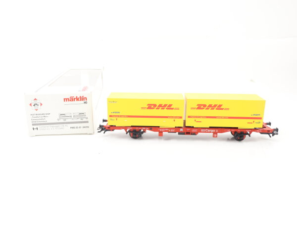 Märklin H0 94216 PMS 63-07 Güterwagen Containertragwagen "DHL" 2 009-6 DB / NEM
