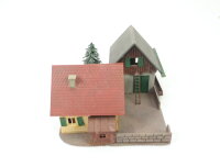 Spur H0 Gebäude Fachwerkhaus Bauernhaus mit Scheune
