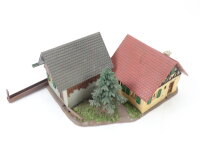 Spur H0 Gebäude Fachwerkhaus Bauernhaus mit Scheune