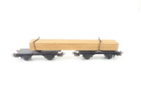 Märklin H0 4665 Güterwagen Langholzwagen Drehschemelwagen 2-tlg. mit Holzladung
