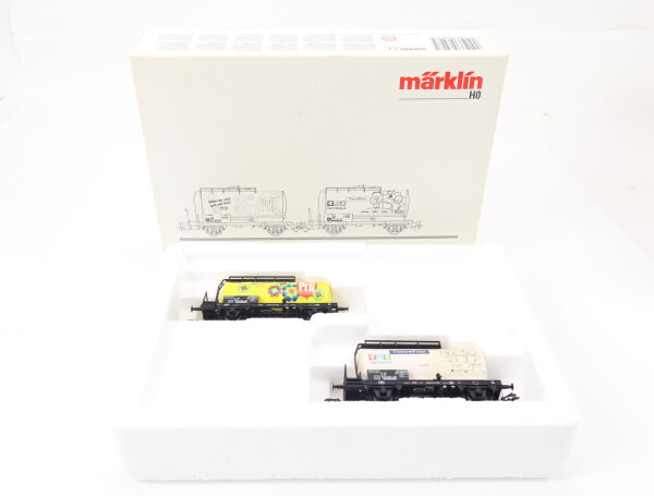 Märklin H0 46427 Güterwagen-Set 2-tlg. Kesselwagen DB "Henkel" / NEM