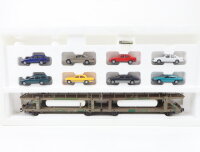 Märklin H0 47121 Doppel-Autotransportwagen mit 8 PKW 435 2 006-9 DB/ NEM MHI OVP