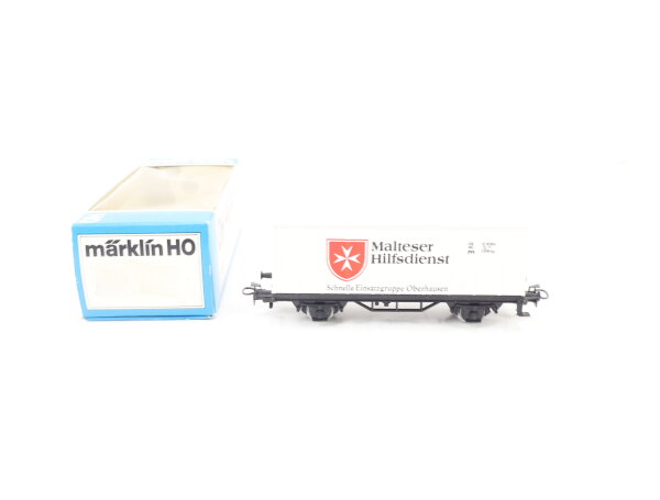 Märklin H0 4481 Güterwagen Containerwagen  "Malteser Hilfsdienst" 12 10304 / OVP