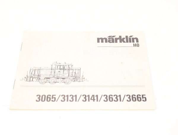 Märklin H0 3065/3141/3665 Beschreibung Anleitung für Diesellok BR 260 V60 DB