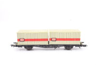 Roco H0 4318 Güterwagen Containertragwagen mit 2 Containern 0 521-5 DB / NEM AC