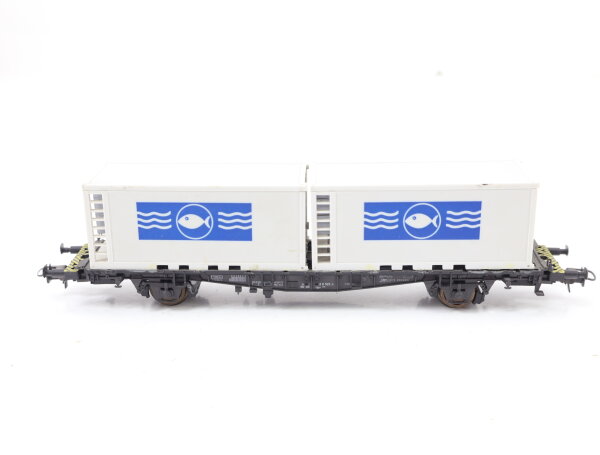 Roco H0 4318 ? Güterwagen Containertragwagen mit Kühlcontainern 521-5 DB /NEM AC