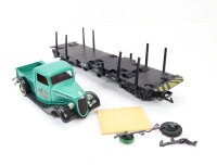 LGB Spur G Güterwagen Autotransportwagen 4159 beladen mit Oldtimer