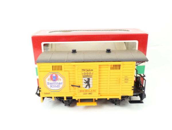 LGB Spur G 4031 B gedeckter Güterwagen Berliner Kindl 750 Jahre Berlin