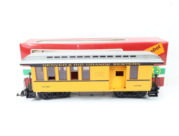 LGB Spur G 3081 Personenwagen US Personenwagen "Denver Rio Grande" gelb