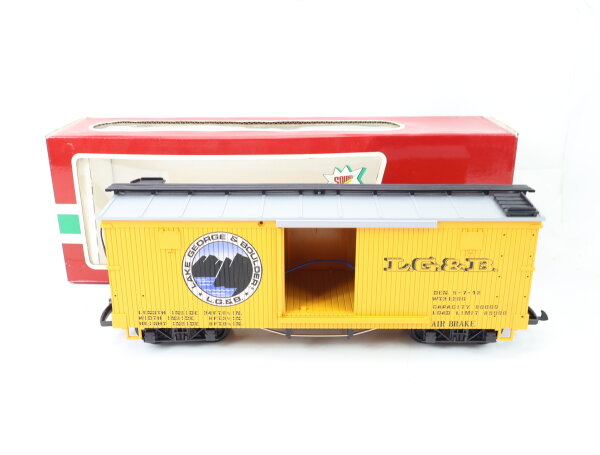 LGB Spur G 43672 US Güterwagen Lake George & Boulder / Sound OVP