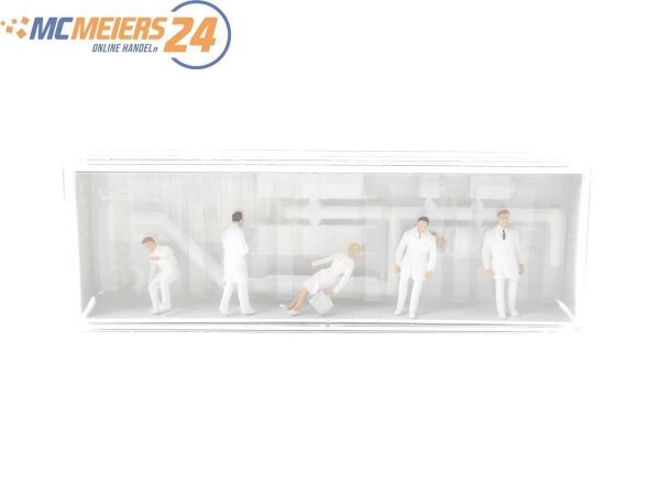 Preiser H0 10101 Figuren-Set 6-tlg. Notzarzt-Team mit Zubehör DB *NEU* E572