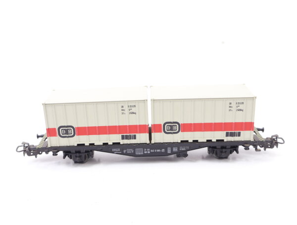 Märklin H0 4664 Güterwagen Containertragwagen mit 2 Container DB 042 0 606-4 DB