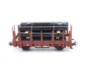 Märklin H0 44591 offener Güterwagen Rungenwagen mit Röhrenladung 1 199-2 DB