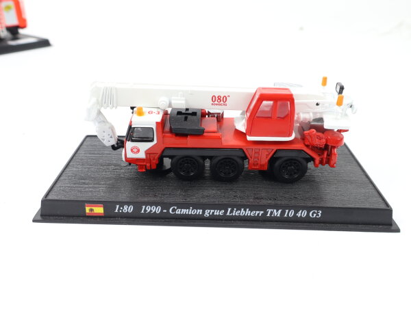 Del Prado Modellauto Feuerwehr Kran 1990 Camion grue Liebherr TM10 40 G3 / 1:80