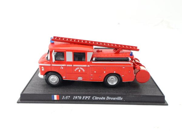 Del Prado Modellauto Feuerwehr 1970 Citren Drouville Frankreich 1:57