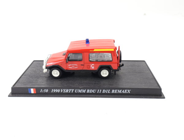Del Prado Modellauto Feuerwehr 1990 VSRTT UMM BDU 11 D1L BEMAEX Frankreich 1:50