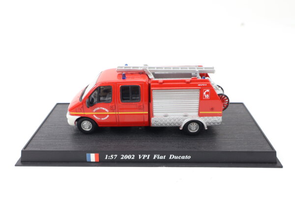 Del Prado Modellauto Feuerwehr 2002 VPI Fiat Ducato Frankreich 1:57