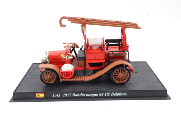 Del Prado Modellauto Feuerwehr 1922 Bomba tanque 84 PS Delahaye Spanien 1:43