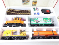 LGB Spur G 70991 Startset 21-tlg. "Bauzug" mit Schienenkreis und Trafo / OVP