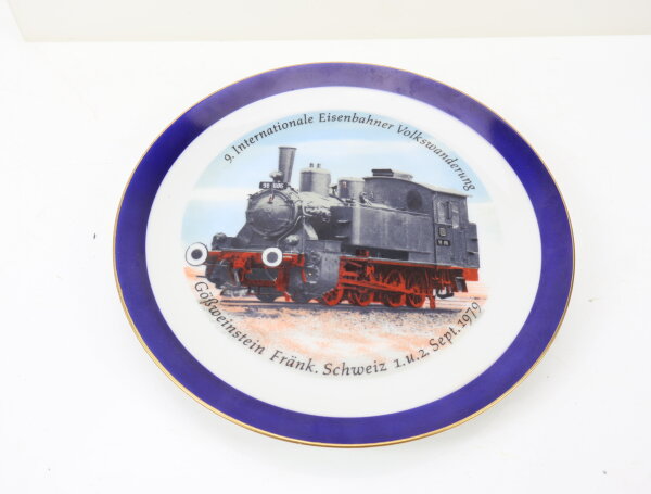 Porzellanteller BSW-Wandergruppe Nürnberg - 9. Internationale Eisenbahner 1979