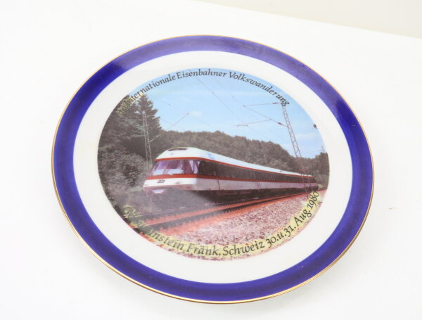 Porzellanteller BSW-Wandergruppe Nürnberg - 10. Internationale Eisenbahner 1980