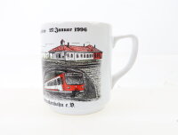 Sammlertasse U-Bahnhoferöffnung Schopperhof-Herrnhütte 1996 Nürnberg Straßenbahn