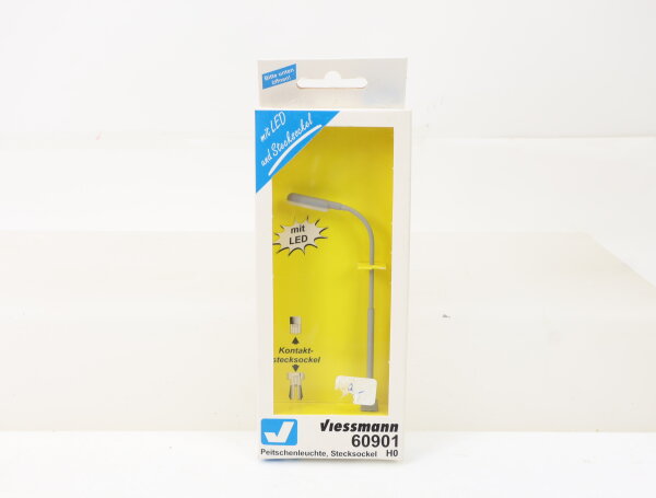 Viessmann 60901 H0 Peitschenleuchte mit Kontaktstecksockel, LED weiß