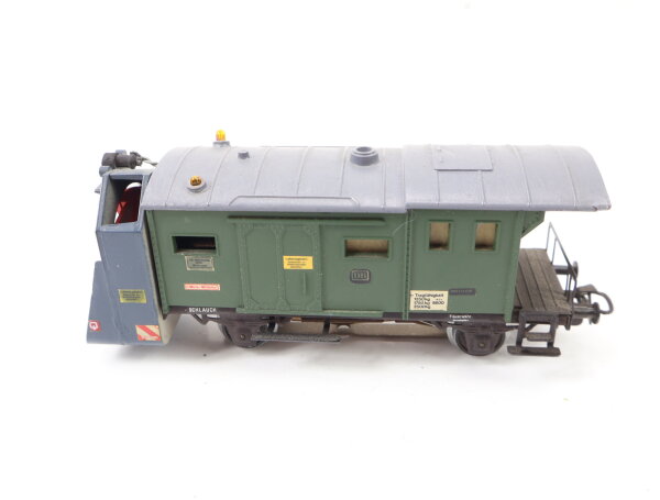 Kleinbahn H0 322 Güterwagen Schneefräse Schneeschleuder / Licht Motor AC