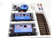 LGB Spur G Personenzugset 3-tlg. "Der blaue Zug" mit Dampflok No. 2 / OVP
