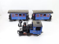 LGB Spur G Personenzugset 3-tlg. "Der blaue Zug" mit Dampflok No. 2 / OVP