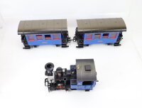 LGB Spur G Personenzugset 3-tlg. "Der blaue Zug" mit Dampflok No. 2 / OVP