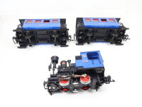 LGB Spur G Personenzugset 3-tlg. "Der blaue Zug" mit Dampflok No. 2 / OVP