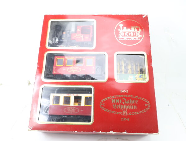 LGB Spur G Startset 20-tlg. Personenzug mit Dampflok "100 Jahre Lehmann" / OVP