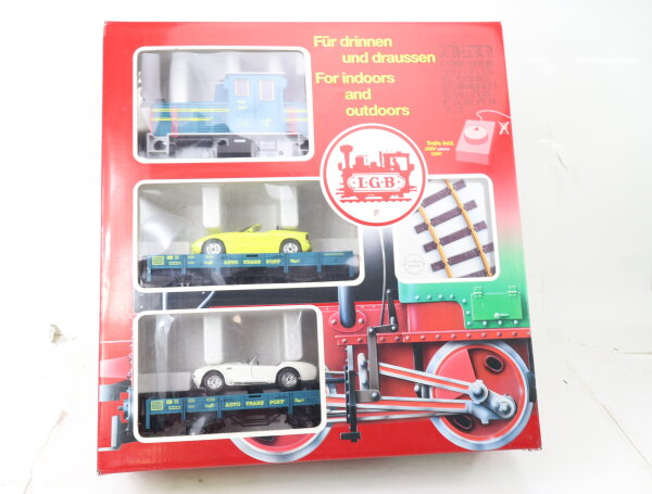 LGB Spur G 70520 Startset 20-tlg. Autotransportzug mit 2x Modellauto / OVP
